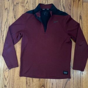 Nike Golf Burgundy and Black Quarter Zip Sweater